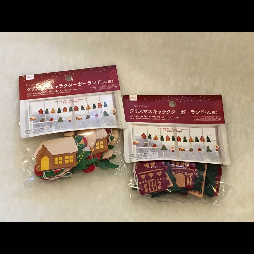 Christmas Felt Garlands Set of 2